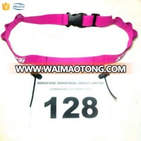 Custom bib number belt