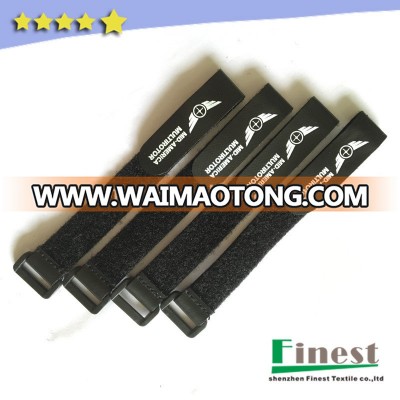 Silicone backed non slip lipo battery strap