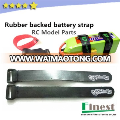 Shenzhen FACTORY Non Slip Rubber Silicone Backing Hook and Loop Lipo Battery Strap