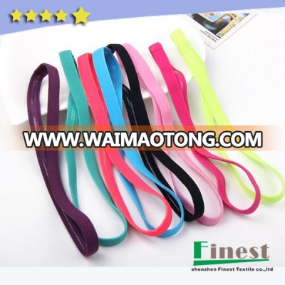 1-2cm non slip silicone jacquard elastic printed athletic headband