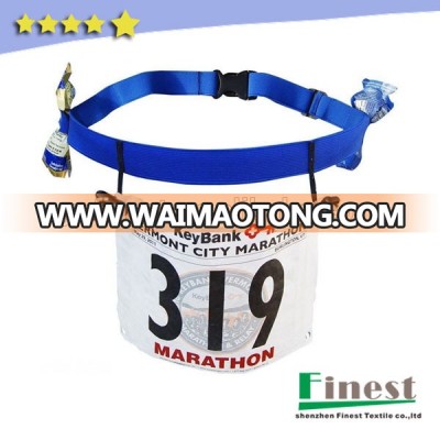 Race number belt for Traithlon, custom printing 25*860mm elastic belt